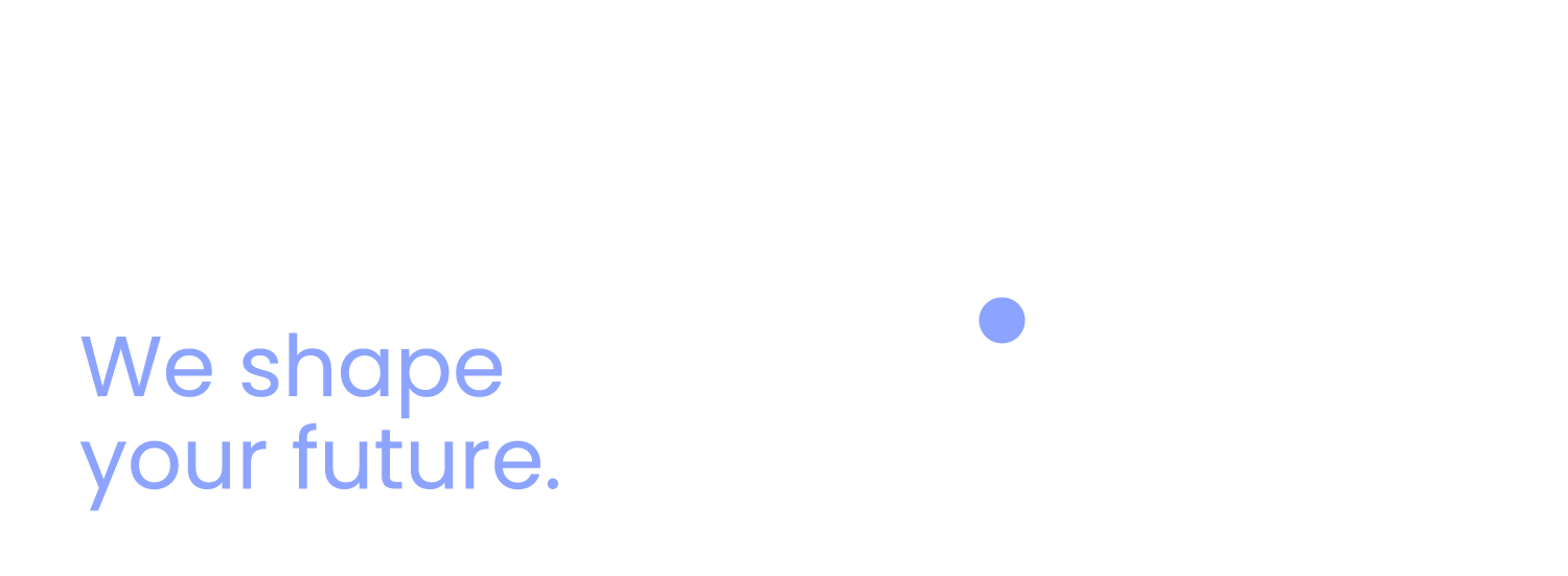 AM_Logo_Quer+We shape_Weiß-Violett